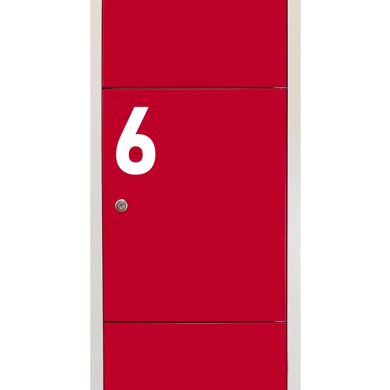 Pack of 5 10cm/3.9" Waterproof House Number Wheelie Bin Stickers