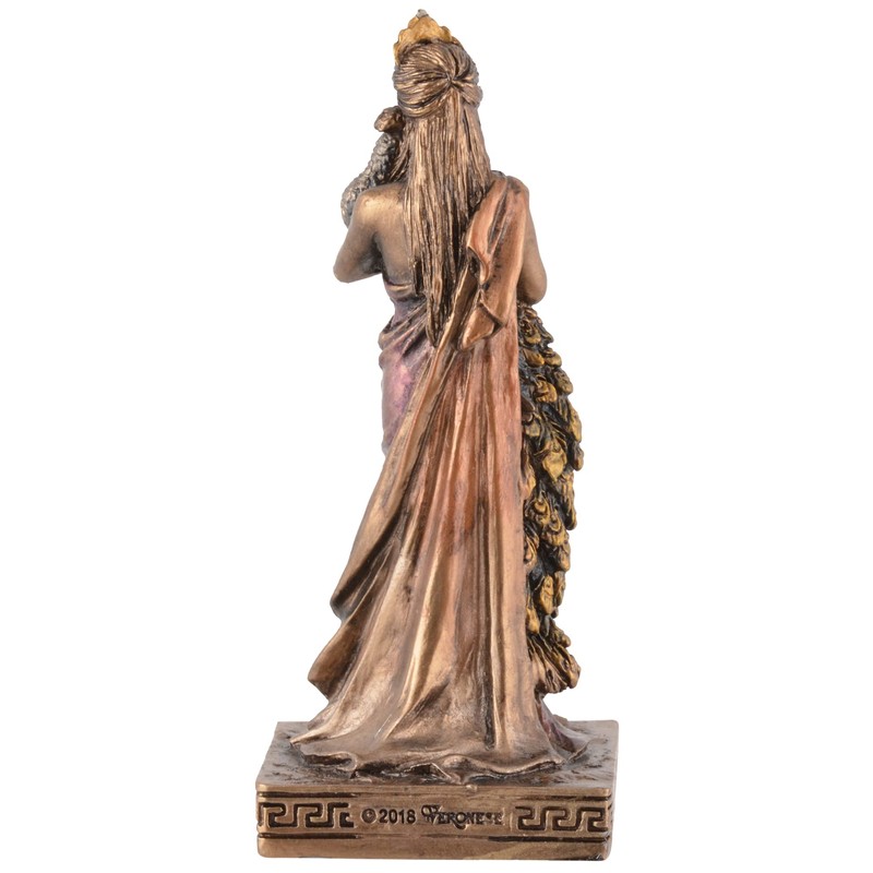 Veronese Miniature Figurine Greek Goddess Hera - Painted with Bronze