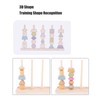 Stack Matching Set Educational Wood with 10 Cards Geometric Shape