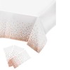 3pcs 137 x 274cm Rose Gold Dot Disposable PVC Table