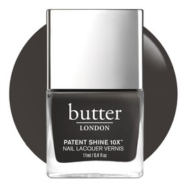 butter LONDON Patent Shine 10X Nail Lacquer, Gel-Like Finish, Chip-Resistant Formula, 10-Free Formula, Cruelty-Free, Polymer Technology, Earl Grey