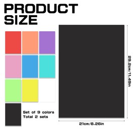 LNQ LUNIQI Transparent Colour Filter Films Gel, Pack of 20 Colour Films for LED, Square Colour Correction Colour Filter for Photo Studio Headlight LED Light, 10 Colours