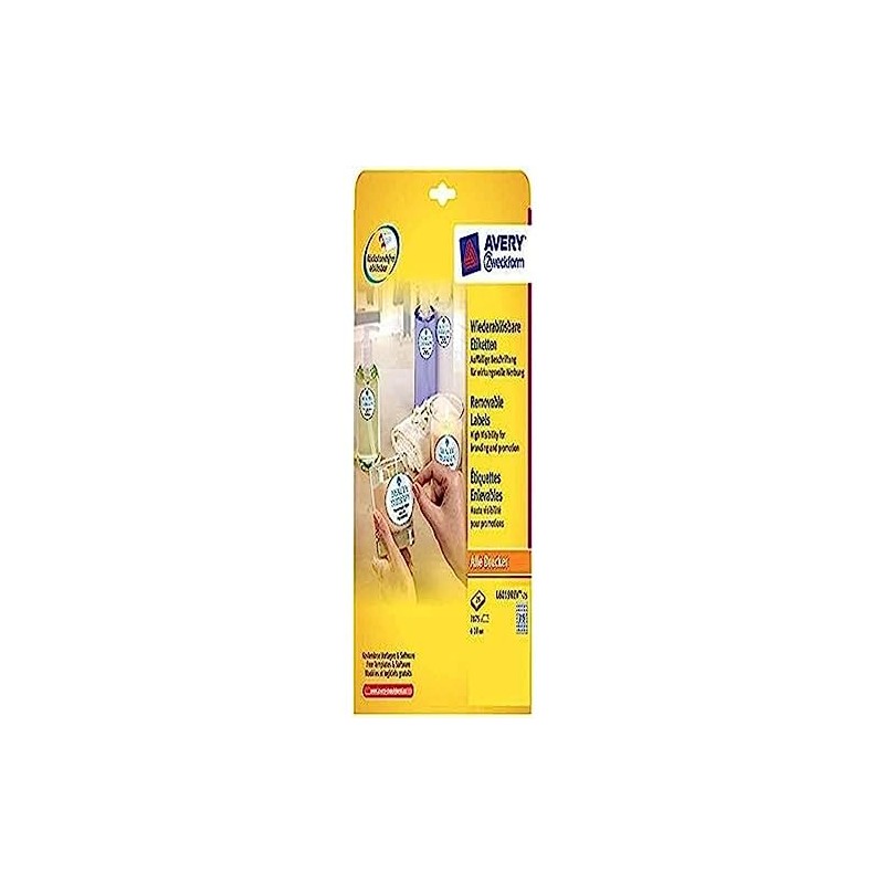 Avery Zweckform L6019REV-25 Removable Labels Round for Numbering or as