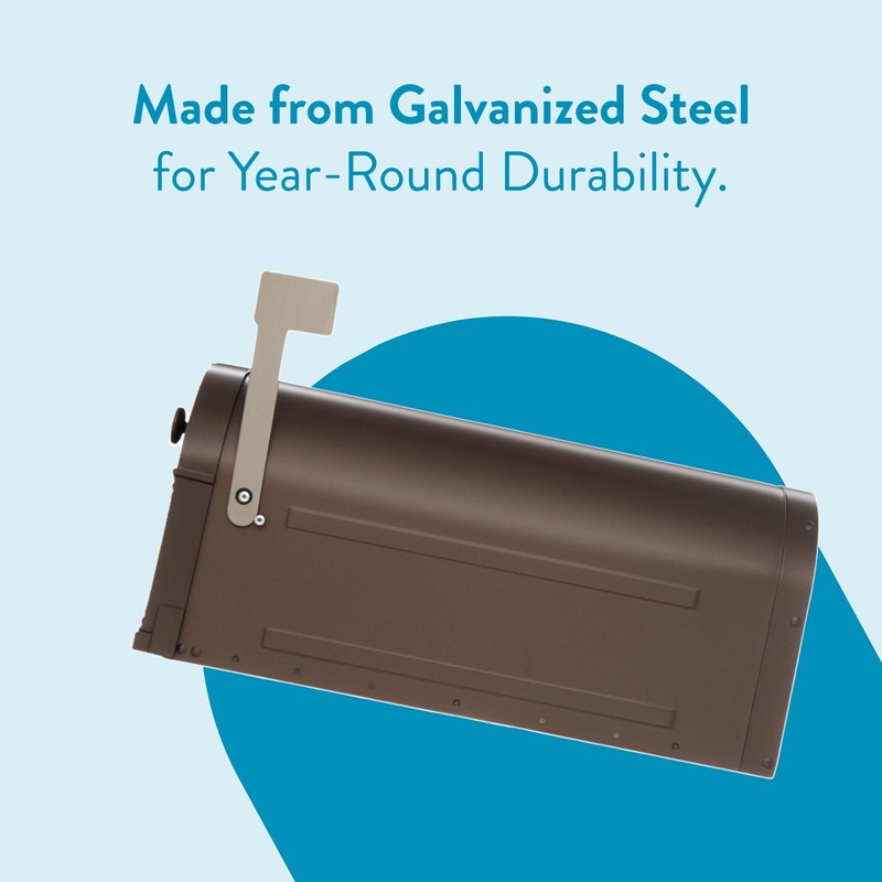 Gibraltar Mailboxes Garrison Large Capacity Galvanized Steel Venetian Bronze, Post-Mount