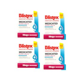 Blistex Bálsamo Medicado de Bayas, 0.15 Onzas (Paquete de 4)