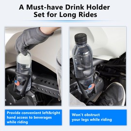 Left+Right Side Ajustable Driver Drink Bottle Holders Expander for Can Am Spyder F3 2015-2023/F3-S 2015-2025/F3-L F3-T 2016-2025 Models Cup Holder Accessories