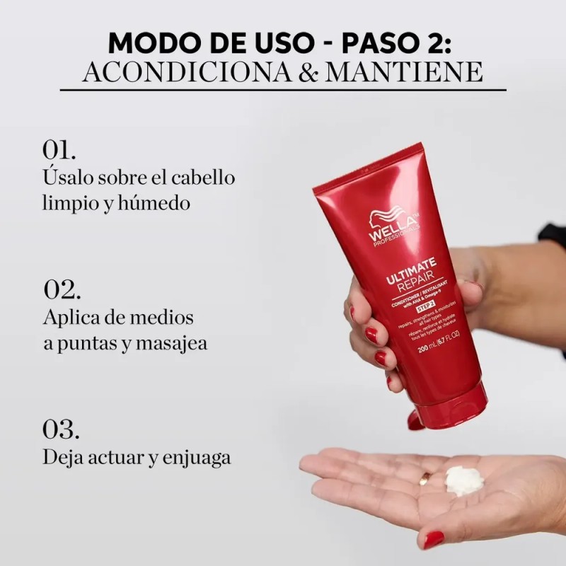 Kit Shampoo Acondicionador Repara Cabello Dañado Wella 450ml