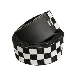 Urban Classics Unisex_Adult Adjustable Checker Belt, Black/White, One Size
