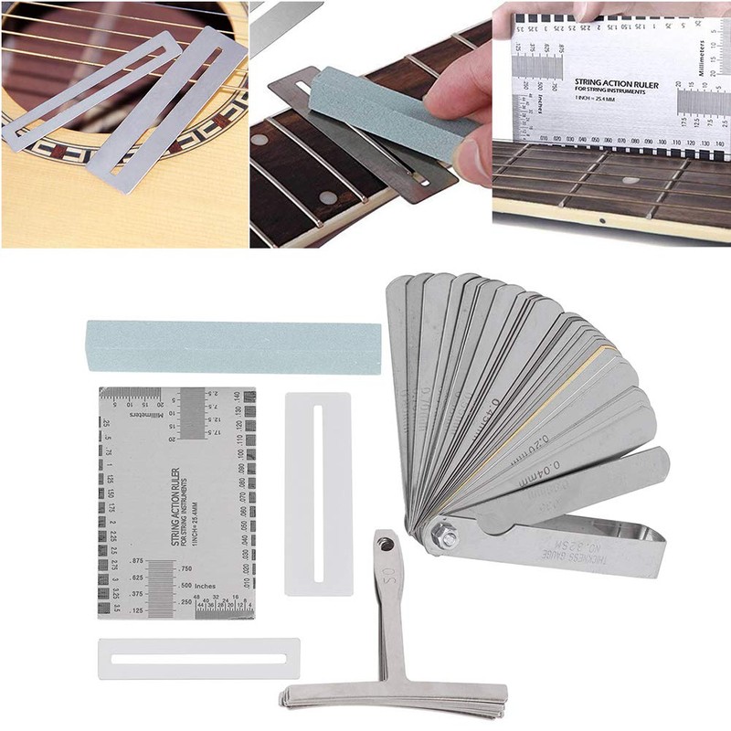 Guitar Tool Set, Including Sander Radius Gauge String Action Ruler