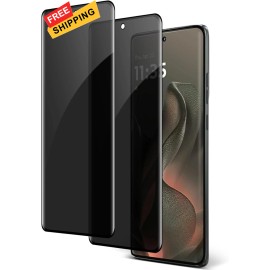 Audins [2 Pack] Moto Edge 2025 Privacy Screen Protector, 9H Tempered Glass, Bubble...