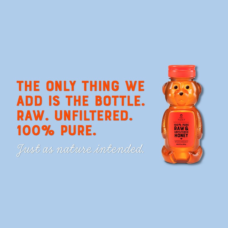 Nature Nate's 100% Pure, Raw & Unfiltered, Squeeze Bottle, Honey,