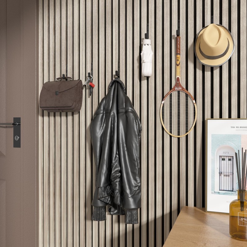 WWMH Hooks for Acoustic Panels, Black, 13 mm Wide, Coat
