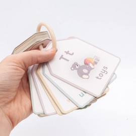 Bible ABC Flash Cards Preschool Sunday School Toys Christian Homeschool Alphabet Ring Cards Toddler ABC Phonic Letters & Words Good Ground