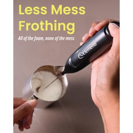 Elementi Powerful Frother Wand – Lightweight Milk Frother & Drink Mixer Handheld, Matcha Whisk for Dreamy Lattes, Powerful Coffee Mixer Wand & Blender Stirrer - Make Creamy Cappuccinos (Electric Blue)