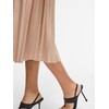 Vila Female Midi Skirt, Pleated, Sandshell