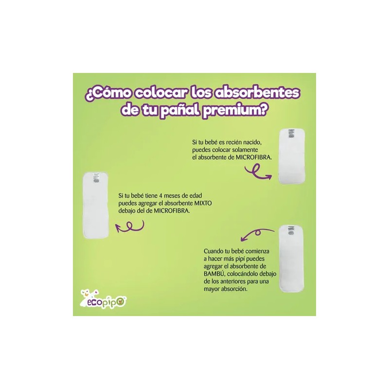 Pañales Ecopipo Rosa Unitalla 0-3 Años