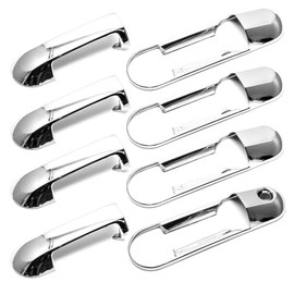 alittlepanda Triple Chrome Polished Stick-On Side Door Handle Cover Overlay Compatible with 2006-2010 Explorer 2007-2010 Explorer Sport Trac 2002-2005 Lincoln Aviator 2002-2011 Mercury Mountaineer