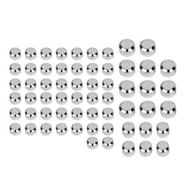 SHMTOOL 61PCS Chrome Motorcycle Aluminum Engine Bolt Cover Screw Topper Caps for Harley Twin Cam Electra Glide Road Glide Street Glide Road King 1999-2006