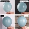PartyWoo Pale Aqua Balloons Different Sizes 127 pcs,2519
