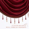 StangH Christmas Red Velvet Valance Curtains for Windows, Elegant Thick