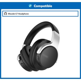 DowiTech Soft Replacement Earpads Cushion Compatible with Mixcder E7 Headphone Ear Pads with Comfortable Fabric and Memory Foam