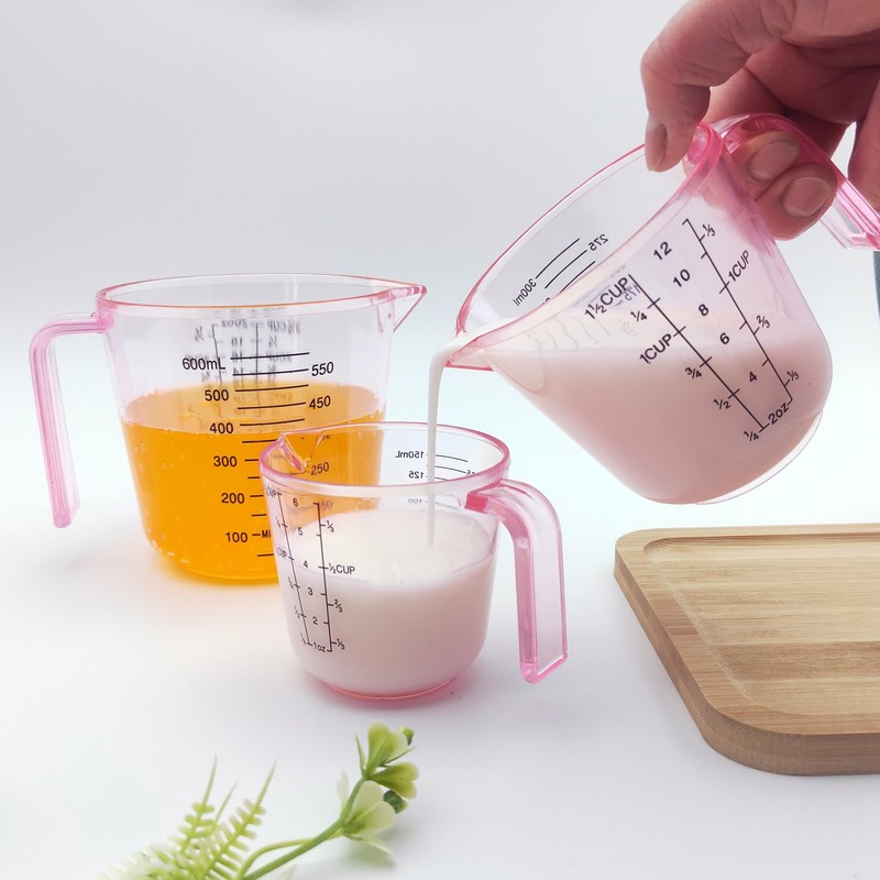 Plastic Measuring Cup Set, Kitchen Cooking and Baking Seasoning Liquid