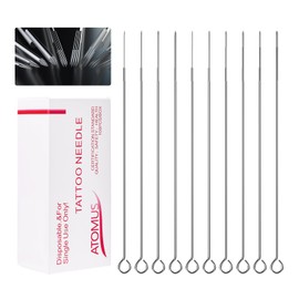 ATOMUS Disposable Tattoo Needles 3rl 5rl 7rl 9rl 3rs 5rs 7rs 9rs 5m1 7m1 Assorted Sterilized Shader Liner Tattoo Needles for Tattoo Supplies Machine (100pcs Tattoo Needles)