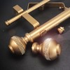 ILAISIHOME Double Curtain Rod Set:1-1/8 Inch Diameter Luxury Gold Curtain