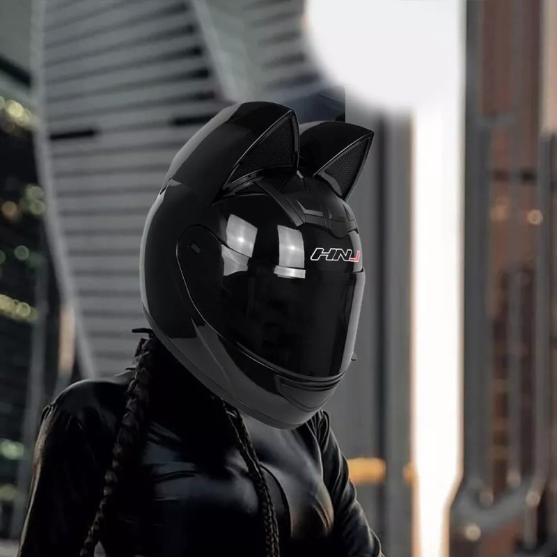 generic Casco De Motocicleta Con Orejas De Gato For Mujer,