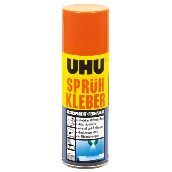 UHU Uhu 46740 - Sprhkleber Permanent + Transparent 200 ml