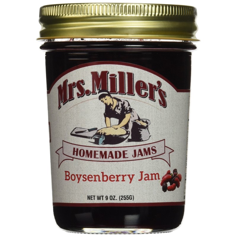 Mrs. Miller's Amish Home Made Boysenberry Jam, 9 Ounce (Pack