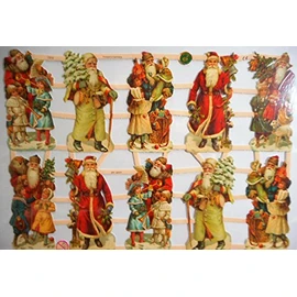 Glanzbilder Christmas Santa Claus EF 7313 Wafer Pose Pictures Scrapbook Decoration GWI 546