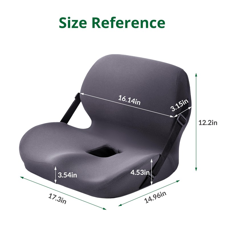 FuturaLoom One-Piece Memory Foam Seat & Back Cushion - Lumbar