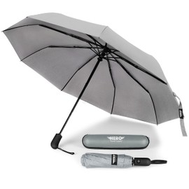 Hero Travel Supply Travel Umbrella, Windproof, Compact and Portable (Grey)