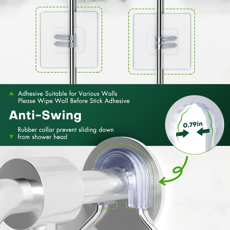 Stainless Steel Shower Caddy for Handheld Shower Heads,Rustproof Hose Shower