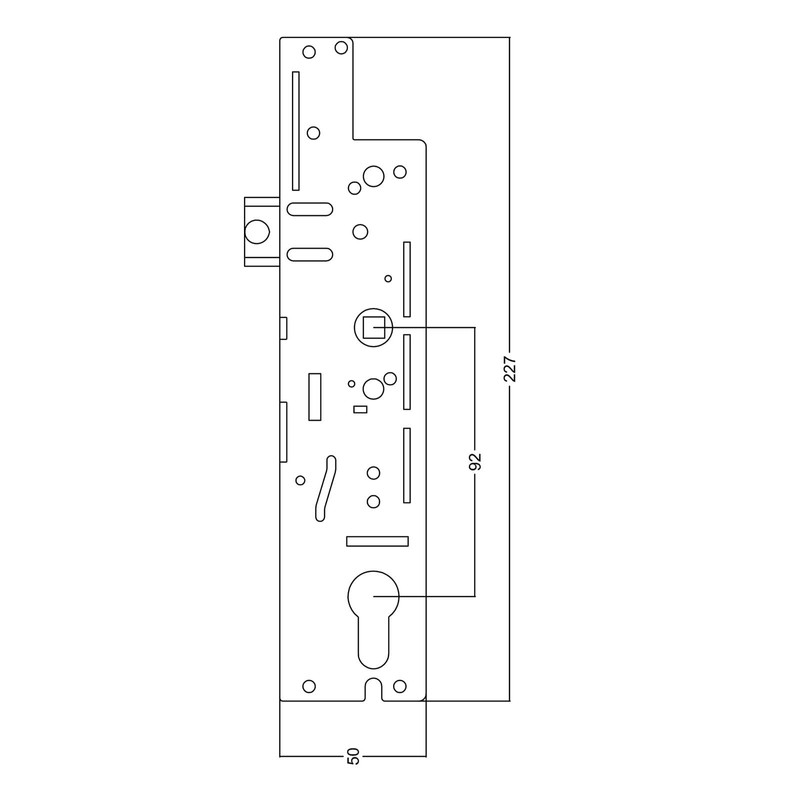 Fullex XL 35mm Backset Multipoint Lock Centre Case Gearbox -