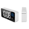Mirror LED Alarm Clock Two Sets of Alarm Rechargeable Voice