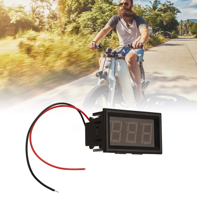 YB28VTM LED Digital Voltmeter Low Power Alarm Battery Indicator Thermometer