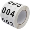 Luomorgo 001-500 Consecutive Number Stickers Roll, 2 x 1.1 Inch