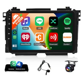 Car Stereo Radio for Honda Vezel HR-V HRV XRV 2014 2015 2016 2017 2018 2019, 9" Touchscreen Android 13 Car Radio with Wireless CarPlay Android Auto GPS Navigation WiFi Bluetooth SWC Backup Camera Mic