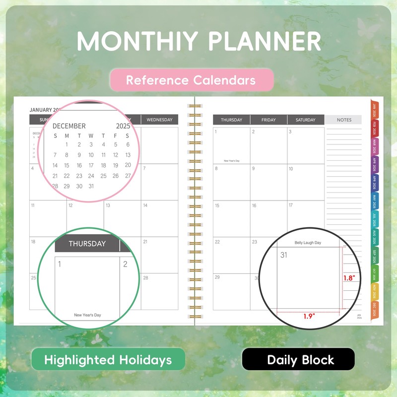 2026-2028 Monthly Planner Calendar - 3 Year Planner 2026-2028, Jan
