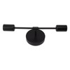 E27 E26 Double Wall Light Base Iron 85‑265V Black Modern
