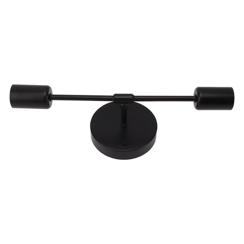 E27 E26 Double Wall Light Base Iron 85‑265V Black Modern