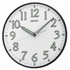 SEIKO 12 Inch Black Framed Luminous Numbered Wall Clock