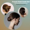 5 PCS 9 Teeth French Twist Comb Set Non Slip