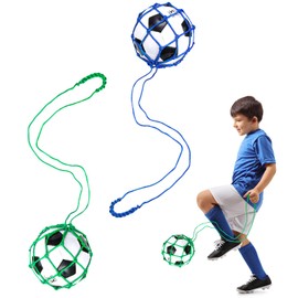Pack of 2 Football Kick Trainer Net, Portable Football Trainer Equipment Football Kick Net Football Training Equipment for Children Teenagers Adults