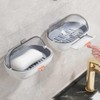 NICAVKIT 2 Pack Shower Soap Dish Holder with Lid, Bar
