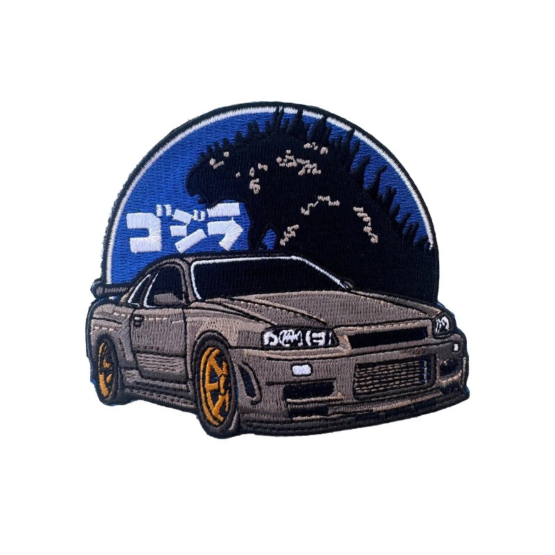 Japanese Monster Skyline GTR R32 Godzilla Embroidered Hook/Loop Morale Patch