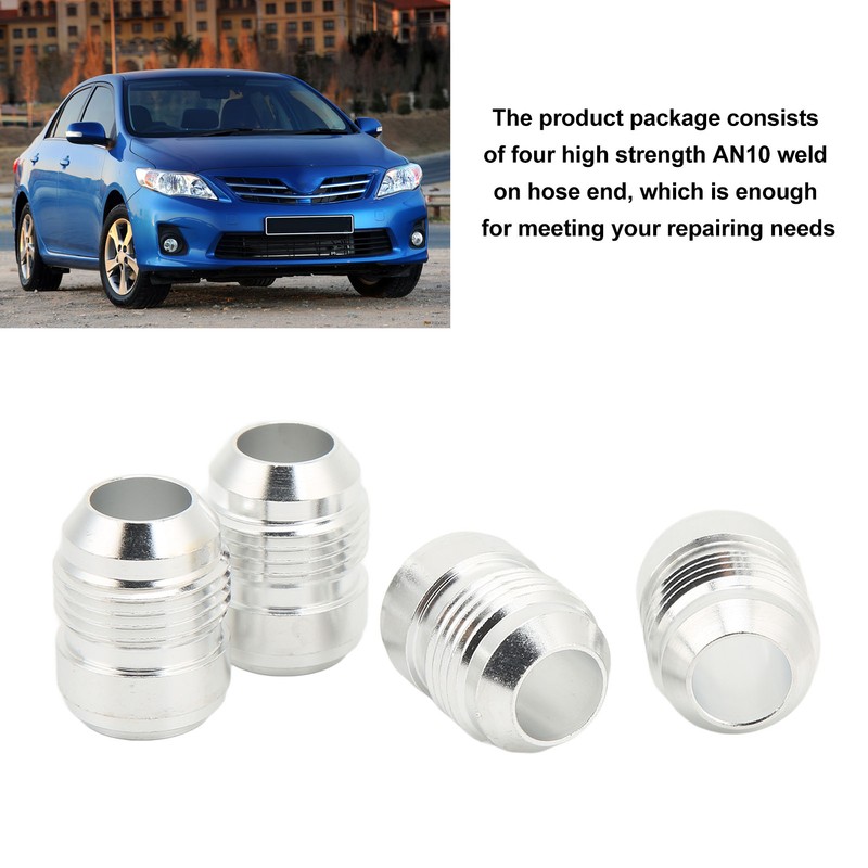 4 Pcs 10AN Weld On Bung Fitting 3/4in Thread Aluminium