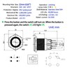 ZJWZJHPush Button Switch 22mm Latching 110V 120V 1NO 1NC SPDT